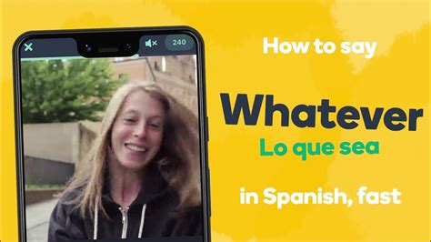 How to say Whatever in Spanish - Vidéo Dailymotion