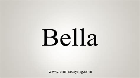 How to say bella in Spanish? - Definitions.net