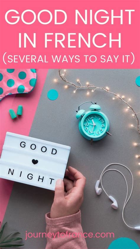 How to say goodnight and sweet dreams in French in 30 ways