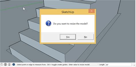 How to scale a model in sketchup