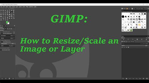 How to scale in gimp