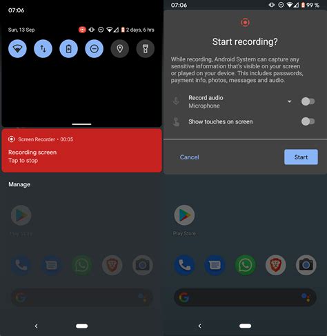 How to screen record with android. Mar 5, 2023 ... You can activate the inbuild android screenrecoring feature at any time without exiting any app by just swiping down to the quick-settings. Here ... 