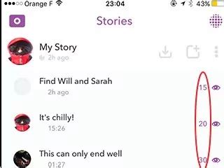 Open the Snapchat app and navigate to the Stories screen by swiping left from the camera view. Locate your Story and tap on it to view the Story. While viewing your Story, swipe up from the bottom .... 