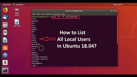 How to see all users in ubuntu