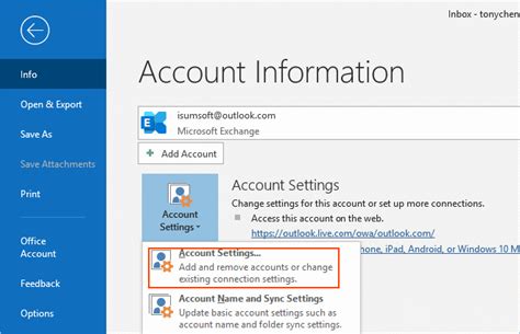 How to see email password in outlook