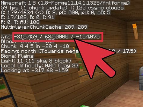 How to see minecraft coordinates