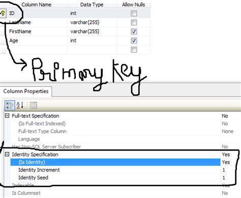 How to see primary key in sql