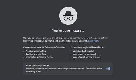 How to see websites visited in incognito