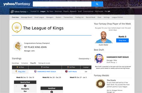How to see yahoo fantasy league history. 