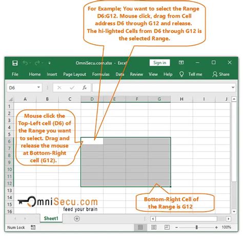How to select Range in Excel worksheet