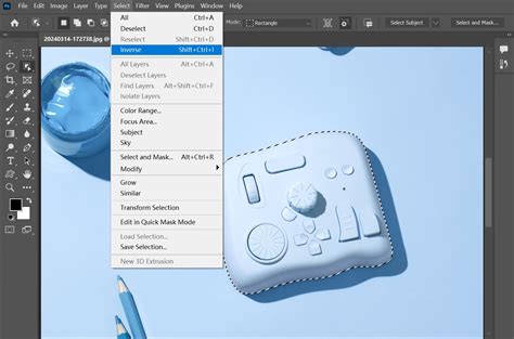 How to select opposite in photoshop