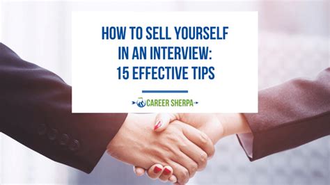 How to sell yourself in an interview