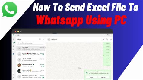 How to send Excel file to Whatsapp using PC YouTube