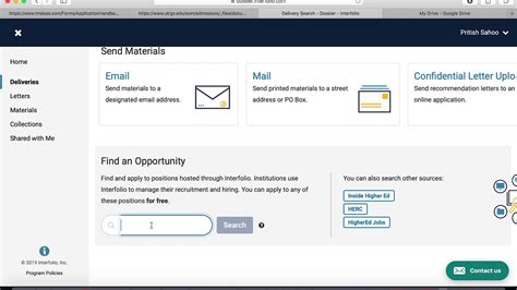 How to send Interfolio LORs to YouTube