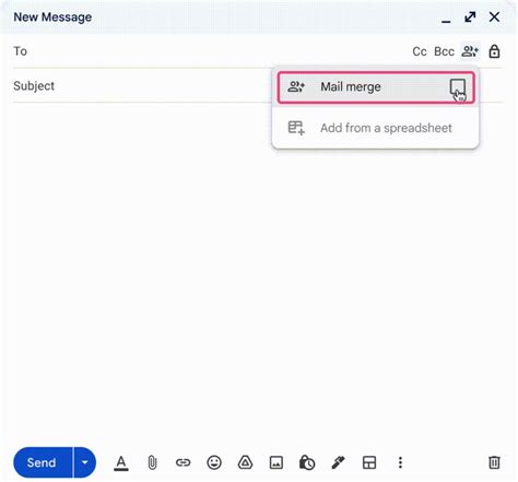 How to send attachment in mail merge