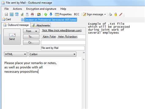 How to send file in email