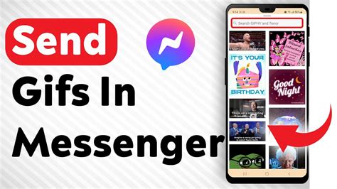 How to send gif in messenger lite