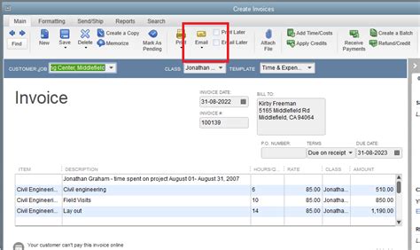 How to send invoice reminder email in QuickBooks Desktop