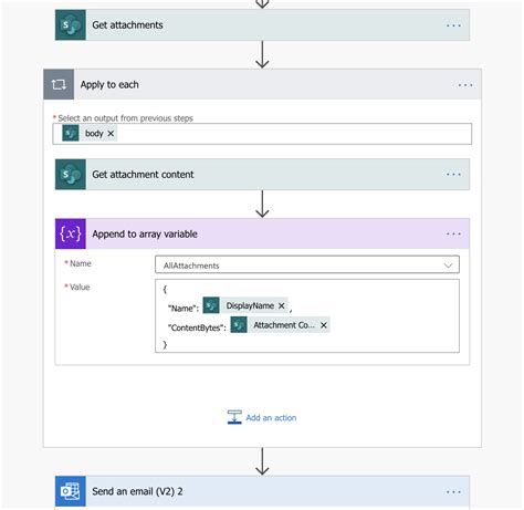 How to send multiple attachments in email using Power Automate