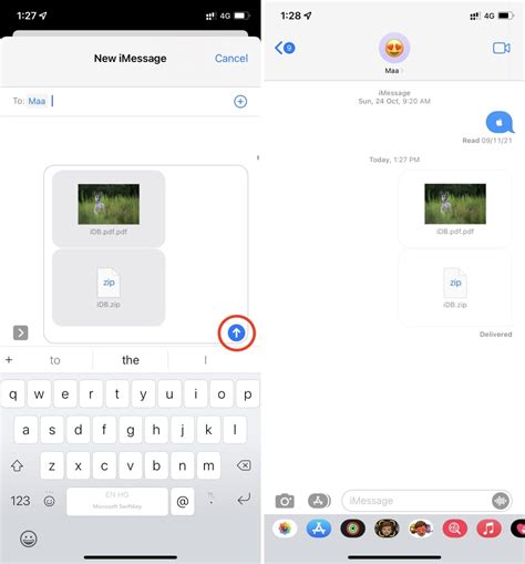 How to send pdf in imessage