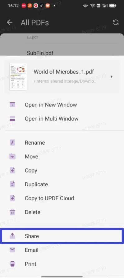 How to send pdf in messenger android