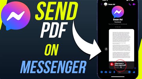 How to send pdf in messenger mobile