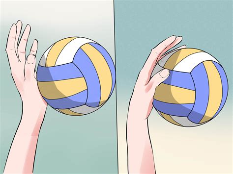 How to serve a volleyball. The four basic steps to serving the volleyball overhand are: Stand with your feet shoulder-width apart and your non-dominant foot slightly forward. Hold the ball in your non-dominant hand and raise your dominant hand above your head. Toss the ball straight up with your non-dominant hand, using a gentle underhand motion. 