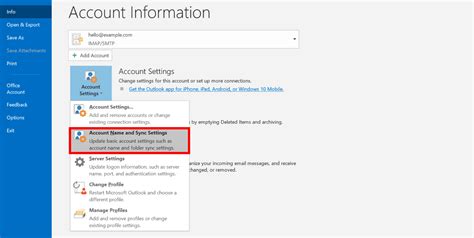 How to set IMAP Root Folder Path in Outlook Ecenica