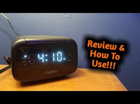 How to set alarm on capello alarm clock. Settings. Setting the clock. Plug in the CR60 but leave the power “OFF”. Press and hold the BLUETOOTH PAIR / TIME SET button until the clock flashes in the display. Press the TUNE DOWN / HOUR button repeatedly to set the hour and press the TUNE UP / MIN button repeatedly to set the minute. 