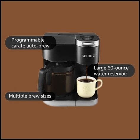 No need to wait for the entire carafe to brew - the Keurig® K-Duo™ coffee maker can be paused mid-brew for 20 seconds, so you can pour fresh, hot coffee right away. Or set your preferred brew time up to 24 hours in advance and enjoy a freshly brewed carafe right when you want it with Programmable Carafe Auto Brew.. 