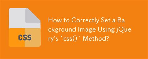 How to set background image in jquery