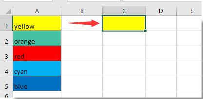 How to set cell color based on another cell color - Stack Overflow