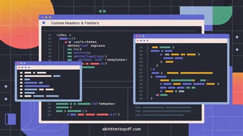 How to set header and footer in wkhtmltopdf.  These tools allow you to con...