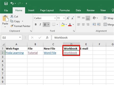 How to set hyperlink in excel