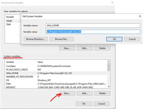 How to set java_home in windows