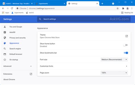 How to set landing page in chrome
