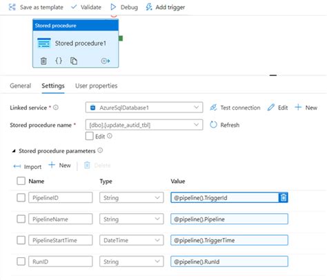 How to set parameter values for stored procedure activity in ADF ...