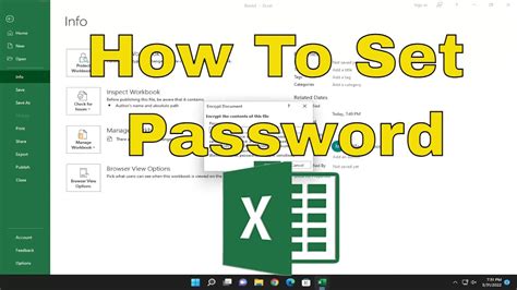 How to set password in excel sheet