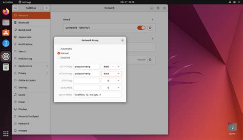 How to set proxy in ubuntu terminal