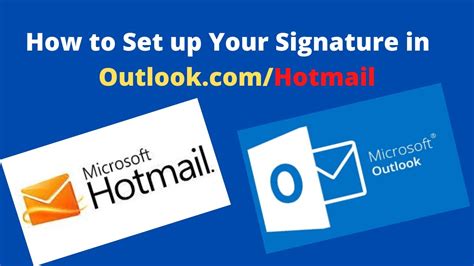 How to set signature in hotmail