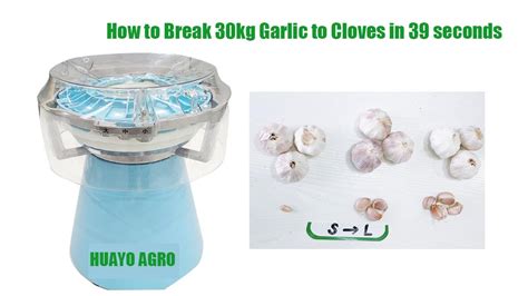 How to set the Garlic Splitter Position to suit different Garlic Size ...