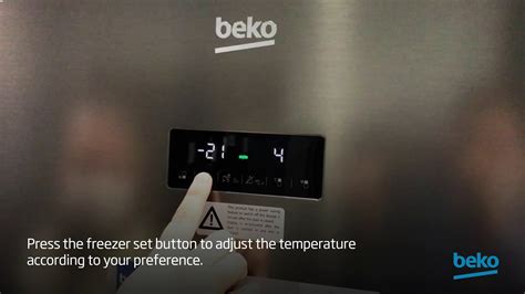 How to set the temperature of my freezer by Beko - YouTube