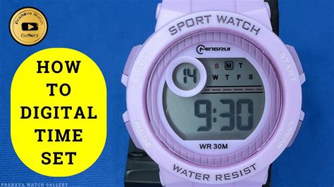 How to set time in mingrui watch