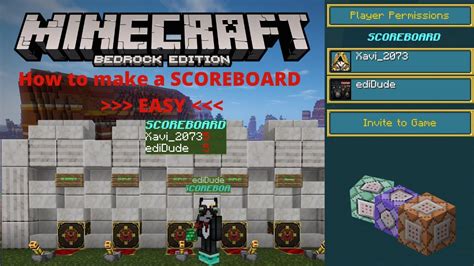 How to set up scoreboard in minecraft