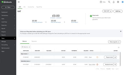 How to set up the Flat Rate VAT Scheme in QuickBooks Online