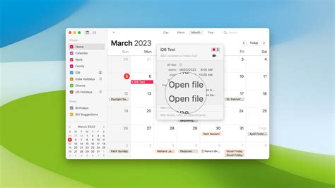How to set your Mac Calendar to automatically open a file right before
