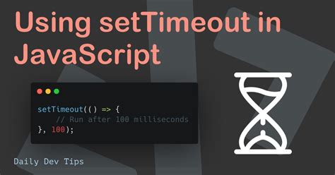 How to settimeout in javascript