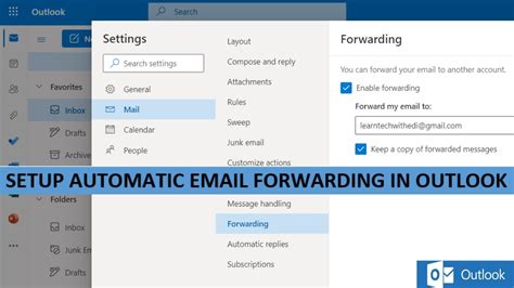 How to setup email forwarding in outlook