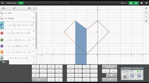 Apr 2, 2017 · Method 1: Shading. Desmos is primarily designed as a graphing calculator, and as such supports inequalities. That is to say if you have an equation like y>x, Desmos will shade in the region for which this is true, in this case the space above the line. The shading will be more translucent than the lines that one can make in Desmos, such that ... .