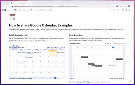 How to share Google Calendar Plus